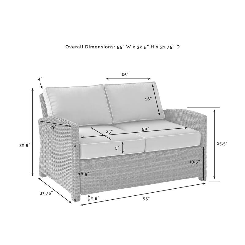 Crosley Bradenton 4Pc Swivel Rocker Conversation Set