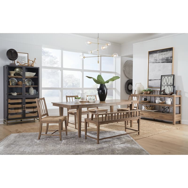 Magnussen Home Lindon Belgian Wheat Paper Cord Side Chair Two Pack - 19.25''W x 22.5''D x 35.5''H