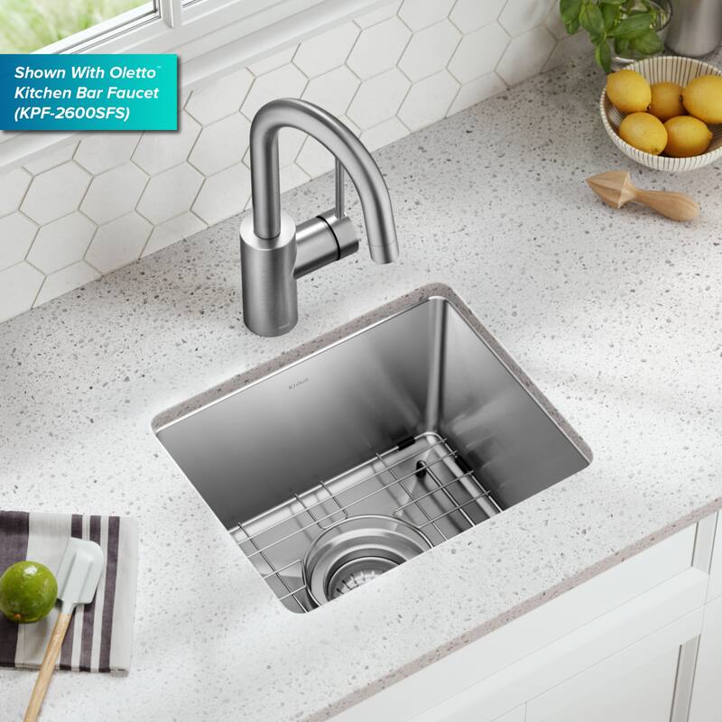 KRAUS Fairlane Undermount 18 Gauge Stainless Steel Kitchen Sink