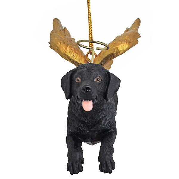 black lab angel ornament