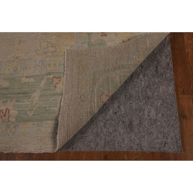 Vegetable Dye Oushak Oriental Area Rug Handmade Wool Carpet - 6'0"x 8'7"