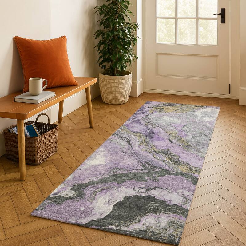 Premium Washable Super Soft Mayfield Rug - Lavender - 2'3" x 7'6"