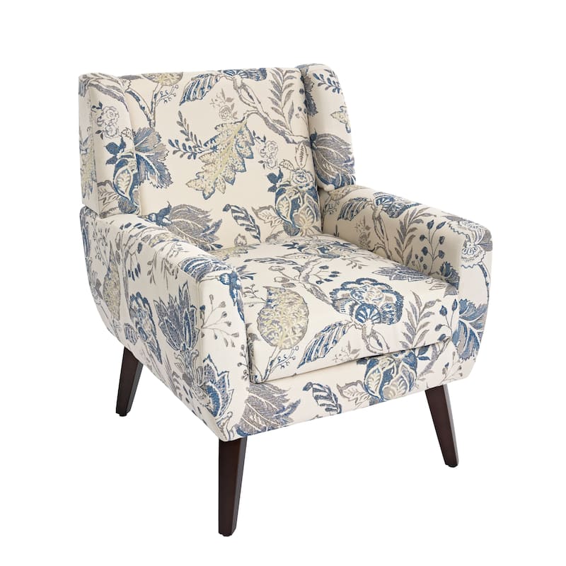 Modern Accent Chair Cotton Linen Upholstered Chair for Living Room