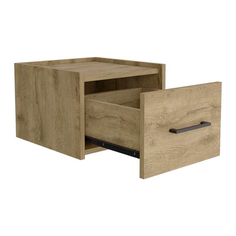 Wall-Mounted Floating Nightstand with Roomy Drawer