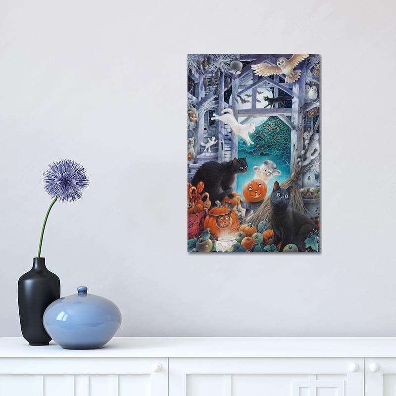 iCanvas "Halloween With Lesley's Cats" by Ivory Cats Canvas Print - 18x12x1.5