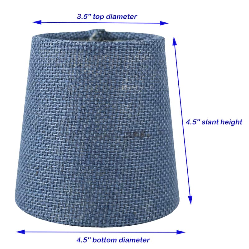 Meriville Burlap Clip On Chandelier Lamp Shades, 3.5-inch by 4.5-inch by 4.5-inch
