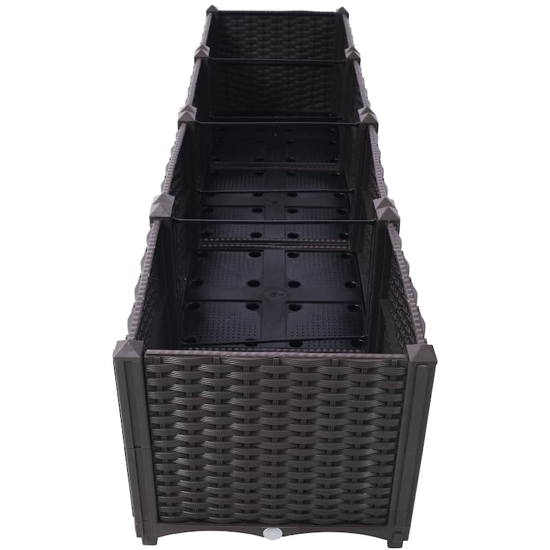 Portable Vegetable & Flower Planter Box, for Patio, Balcony, Backyard