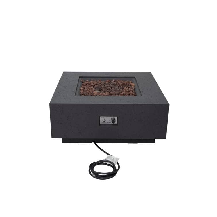 AMS Fireplace Brooklyn Travertine Fire Pit Bundle - 40" x 40" x 17"