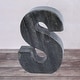 preview thumbnail 3 of 1, Creative Home Natural Black Marble Letter S Bookend, Paper Weight