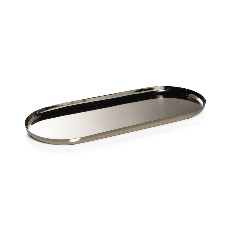 Perpignan Versatile Oblong Polished Steel Tray - Gold - X-Large