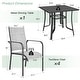 preview thumbnail 119 of 174, Patio Dining Set, Outdoor Dining Table and Chairs Set with Textilene Chairs, Adjustable Umbrella Hole for Garden, Backyard