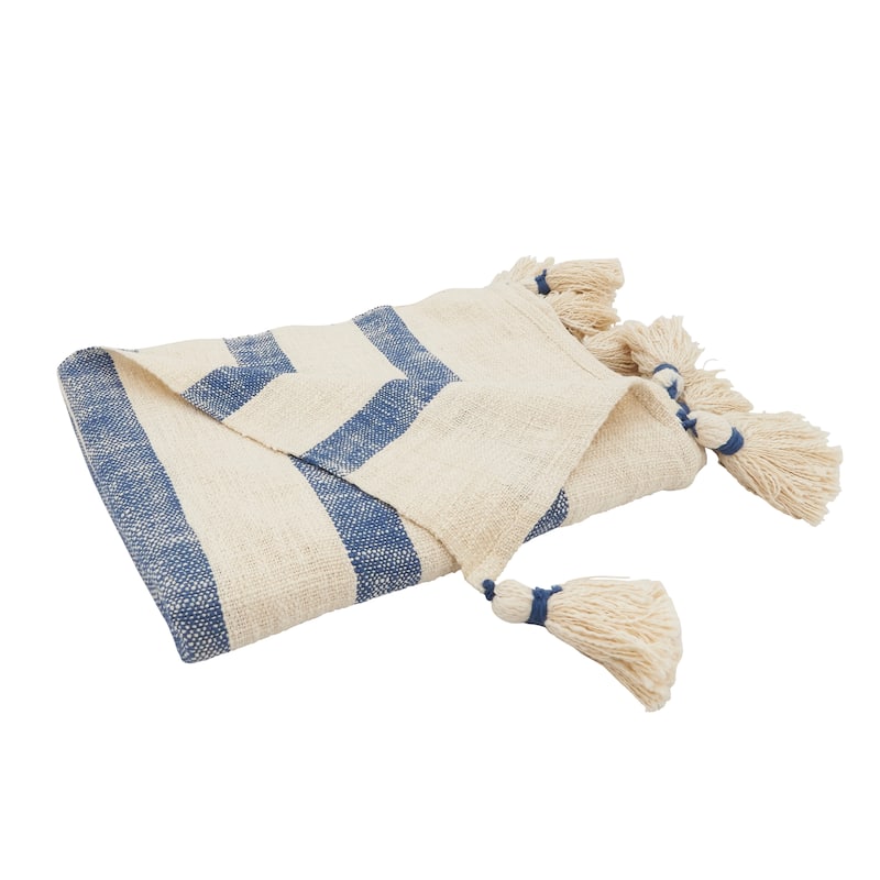 Tassel Treats Stripe Throw Blanket