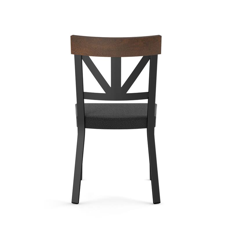 Amisco Clark Dining Chair with Solid Wood Accent and Metal Legs
