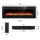 preview thumbnail 23 of 22, 50"-60" Recessed and Wall Mounted Electric Fireplace,750-1500W