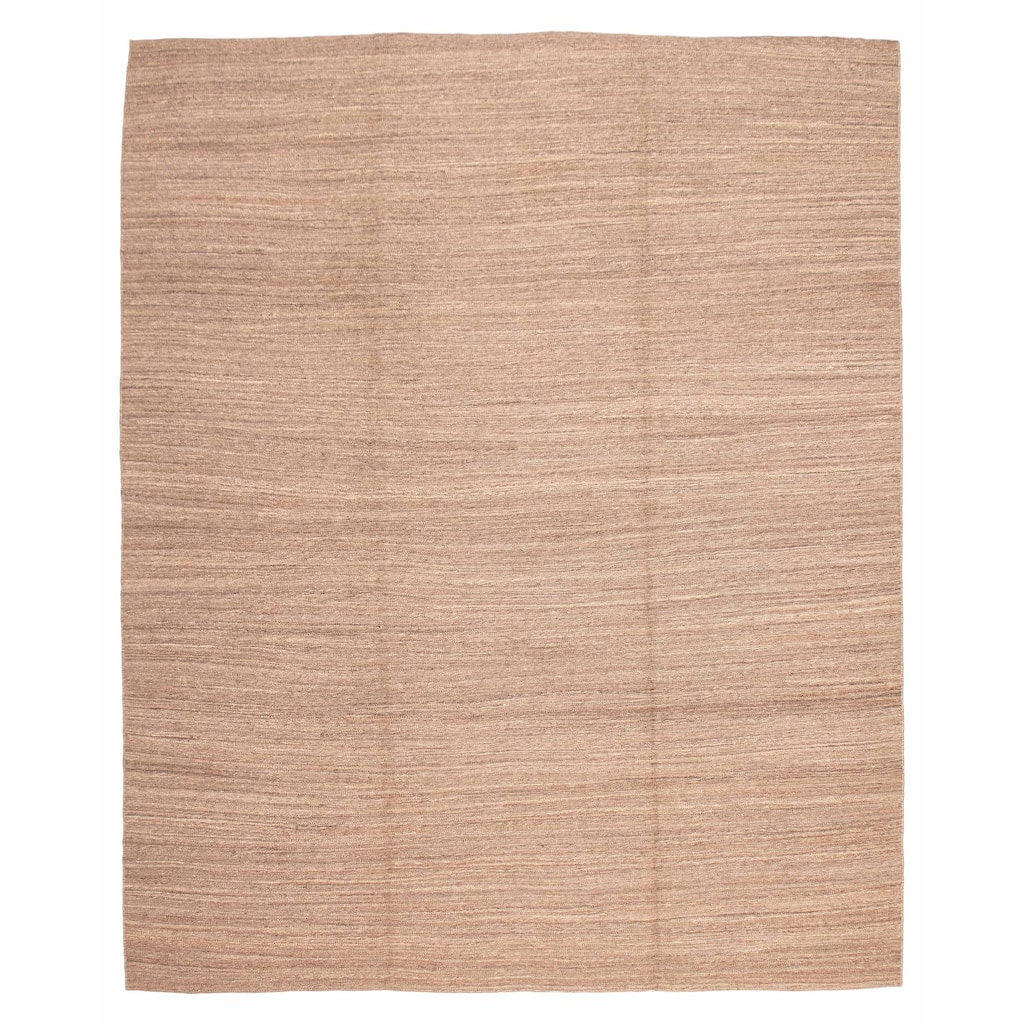 ECARPETGALLERY Flat-Weave Ankara FW Taupe Wool Kilim - 11'0 x 13'3