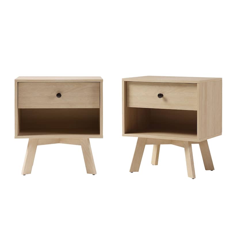 Middlebrook Designs Mid-Century Solid Wood Nightstand (Set of 2)
