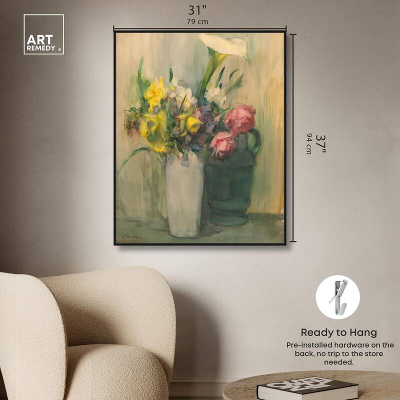 Flowers by Julian Alden Weir Canvas by Art Remedy