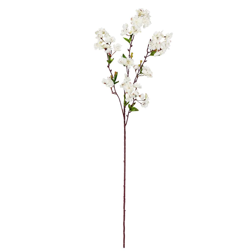 Set of 4 Cream White Artificial Lovely Cherry Blossom Flower Stem Spray 35in - 35" L x 10" W x 5" DP
