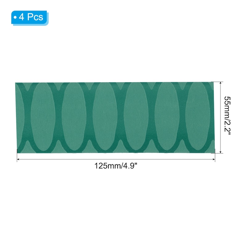 4PCS Cutting Knife Handle Heat Shrink Sleeve, Oval Pattern - 2.2"x4.9" - Green
