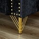 preview thumbnail 14 of 18, 82" Chenille Pull Buckle Sofa with Copper Nail Decoration Armrest