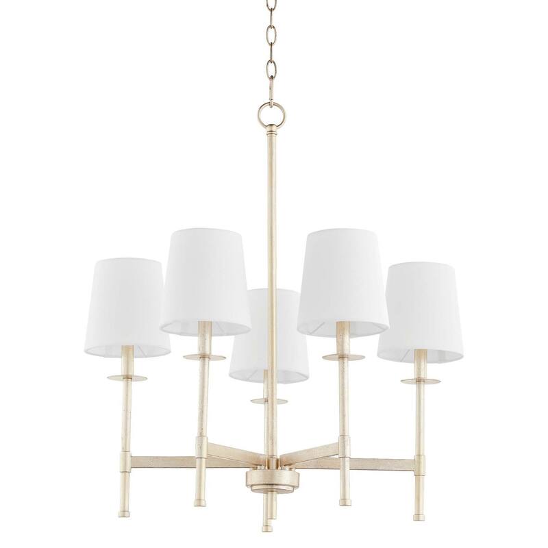 Quorum International 624-5 Belshaw 5 Light 26" Wide Chandelier - Aged Silver Leaf