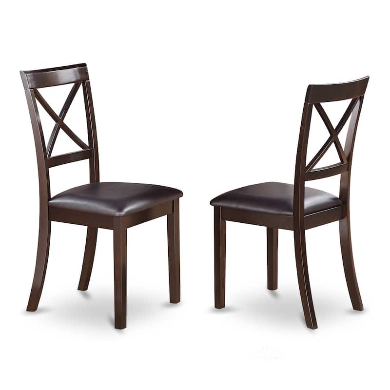 Coastal Dining Set - 3 Piece Kitchen Table & Chairs - Small Space Friendly - Cappuccino Finish