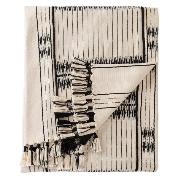 Cream clearance black throw