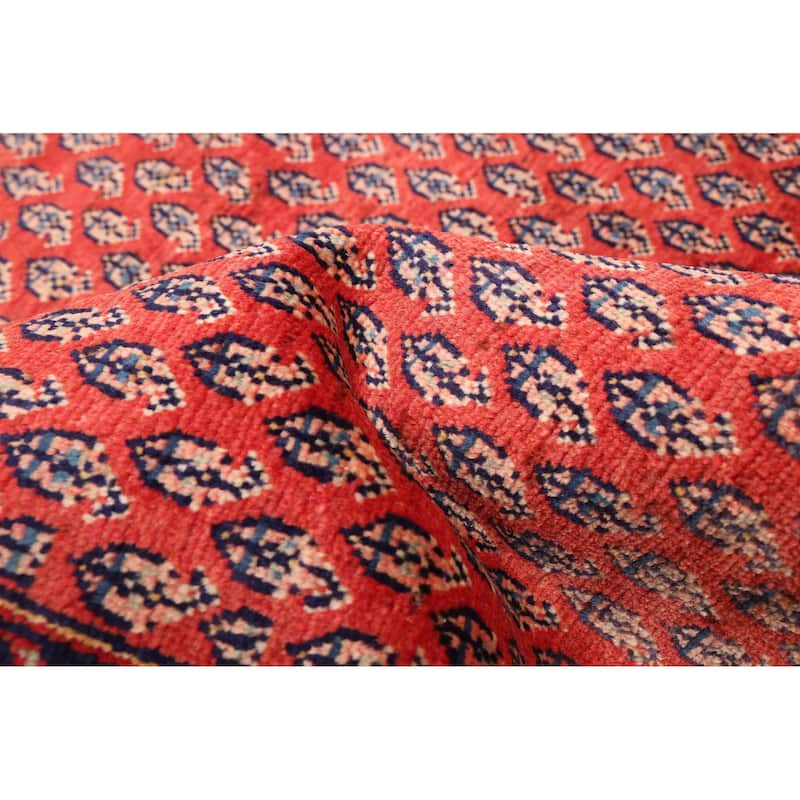 ECARPETGALLERY Hand-knotted Andelz Red Wool Rug - 3'5 x 10'4