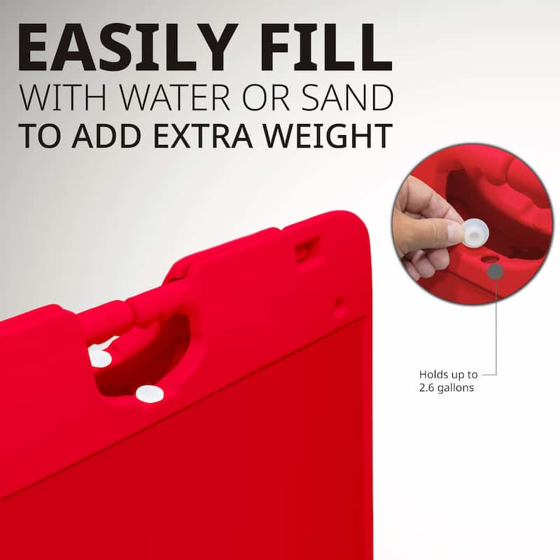 Jumbl A Frame Sandwich Board – 24 x 36” Display Sidewalk Sign with PVC Sign Protector ( Red )