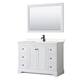 Option White, Black Trim, Carrara Cultured Marble Top