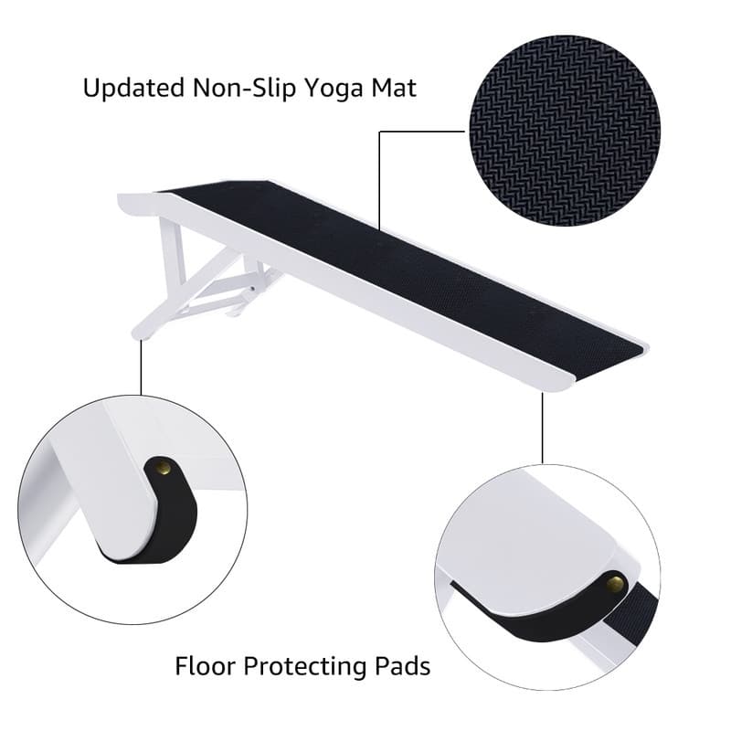 Unipaws Foldable Wooden Pet Dog Cat Ramp with Adjustable Height