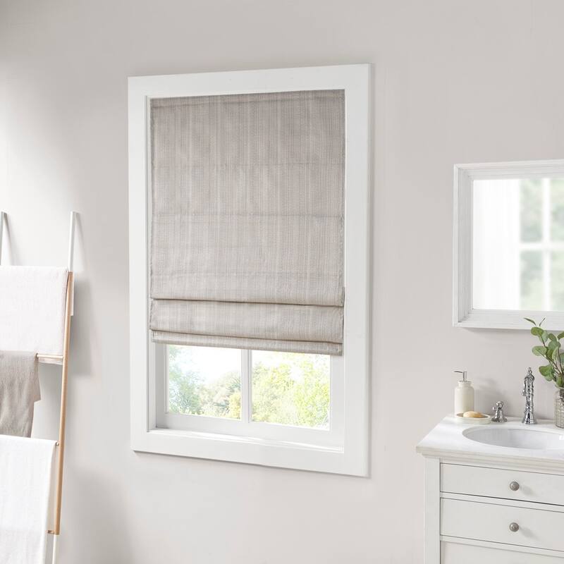 Room Darkening Basketweave Cordless Roman Shade