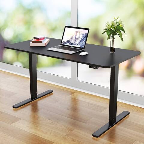 Electric Standing Desk 55 Inches Height Adjustable Desk Sit Stand Desk Home Office Desks Whole-Piece Desk Board