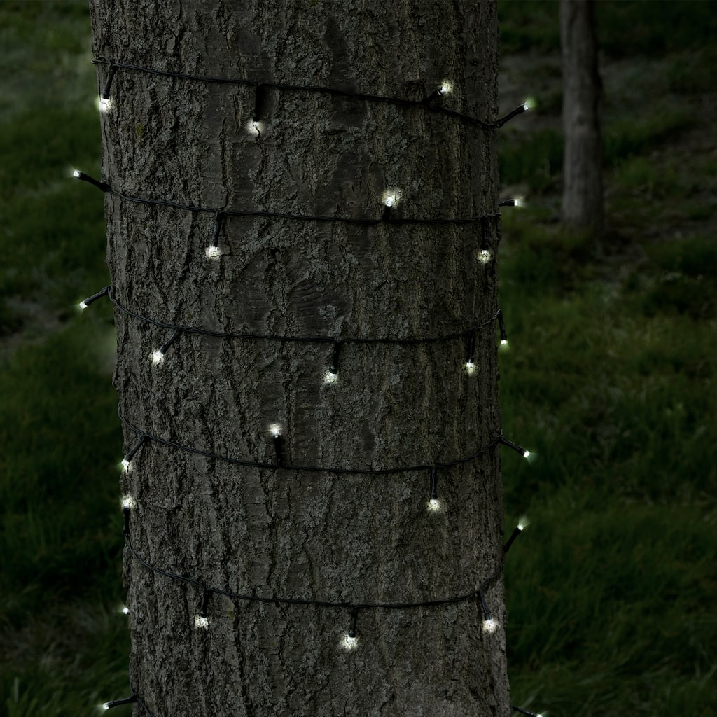 Pure Garden Solar Outdoor String Lights - White