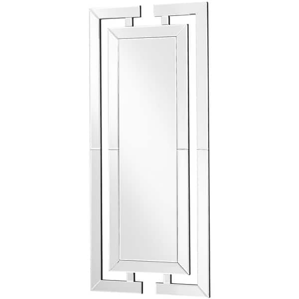 slide 2 of 4, Elegant Lighting MR9146 Modern 21-1/8" W x 47-3/16" H Rectangular Clear