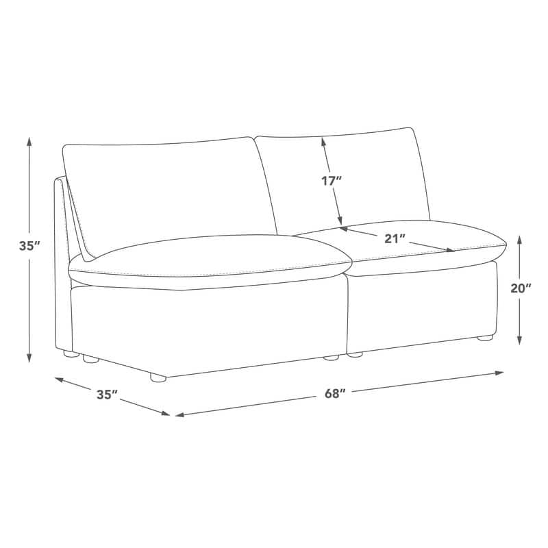 Cypress Sectional Couches Modular Sofa for Living Room