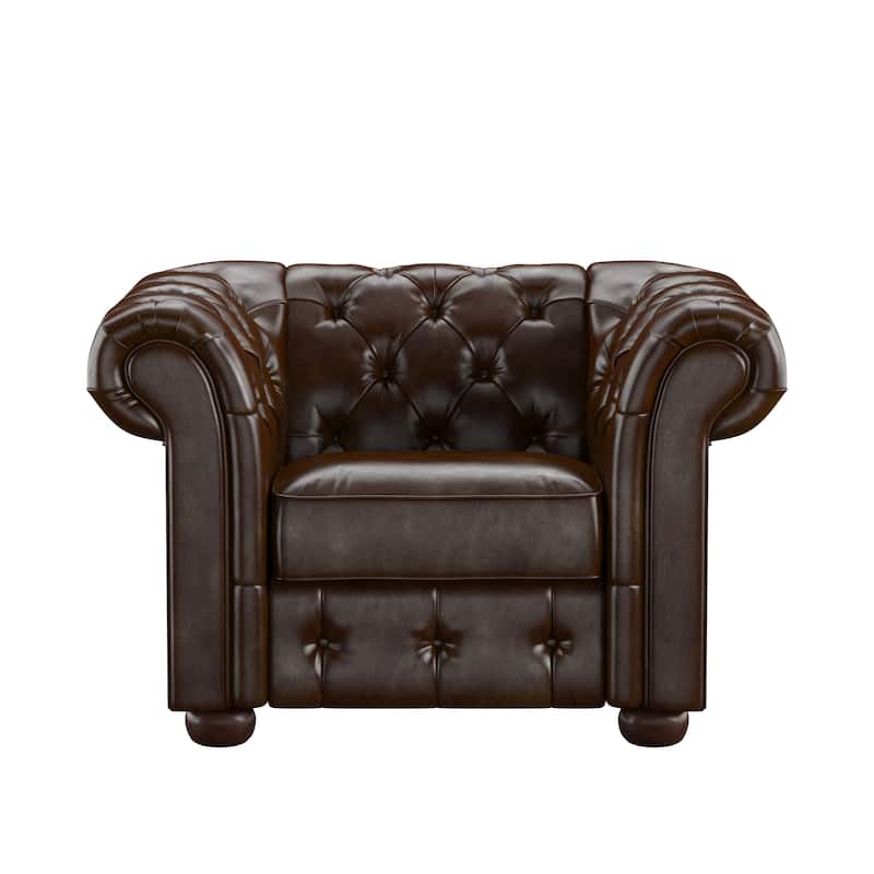 Knightsbridge Tufted Scroll Arm Chesterfield Chair by iNSPIRE Q Artisan