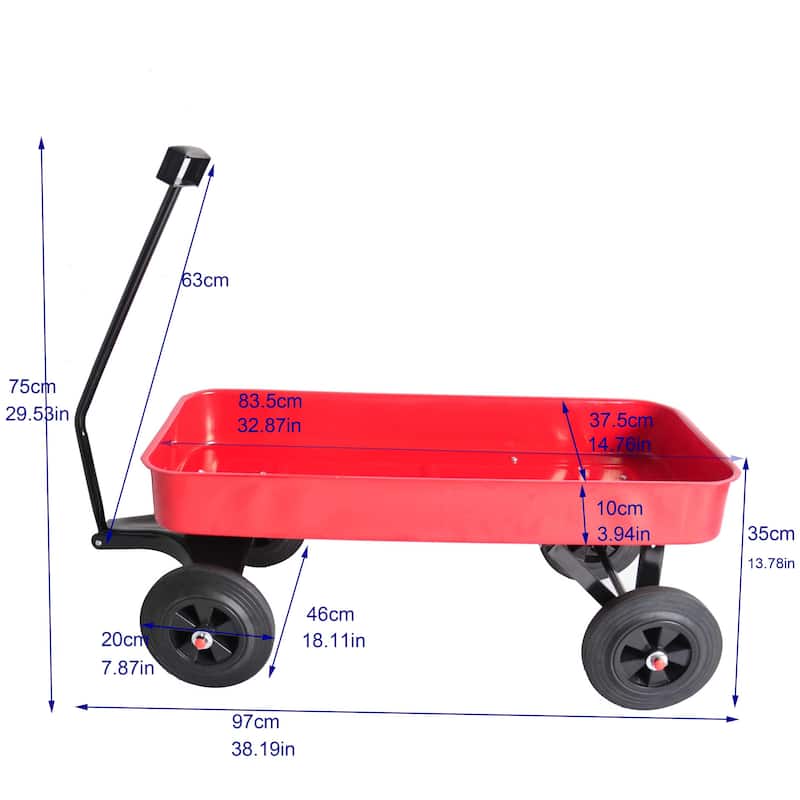 Steel Garden Cart with Wheels