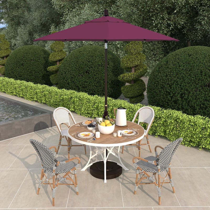 California Umbrella 75' Sun Master Patio Umbrella Bronze Aluminum Pole Fiberglass Ribs Crank Lift Tilt Pacifica
