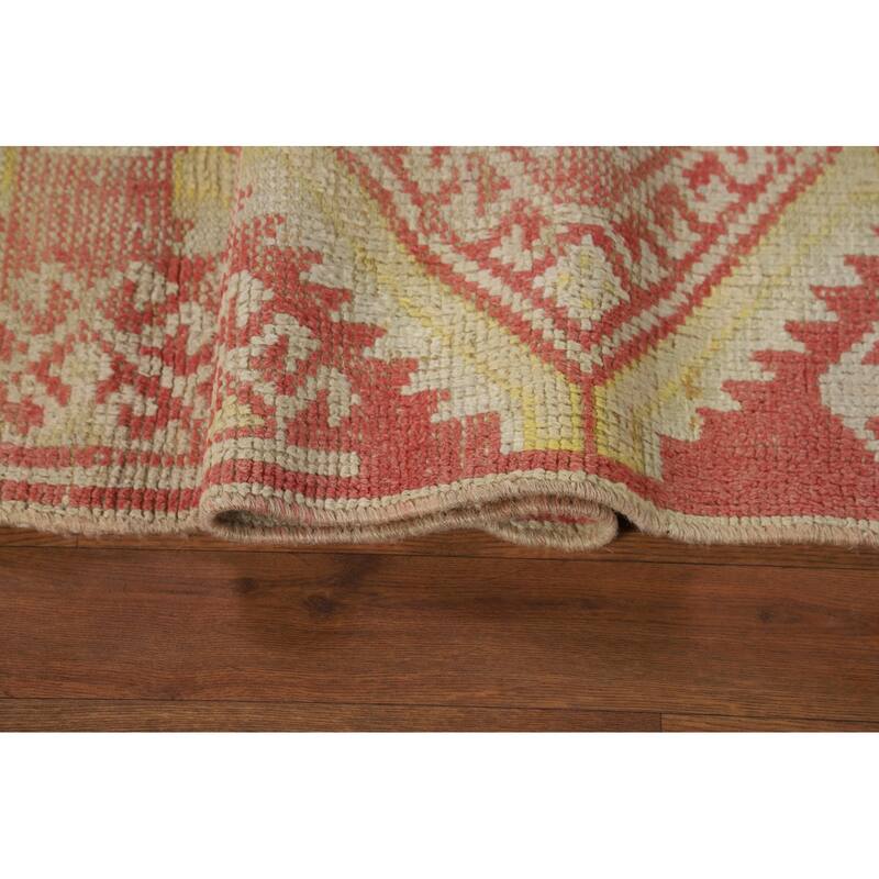 All-Over Geometric Bakhtiari Persian Rug Hand-Knotted Wool Carpet - 3'10" x 7'0"