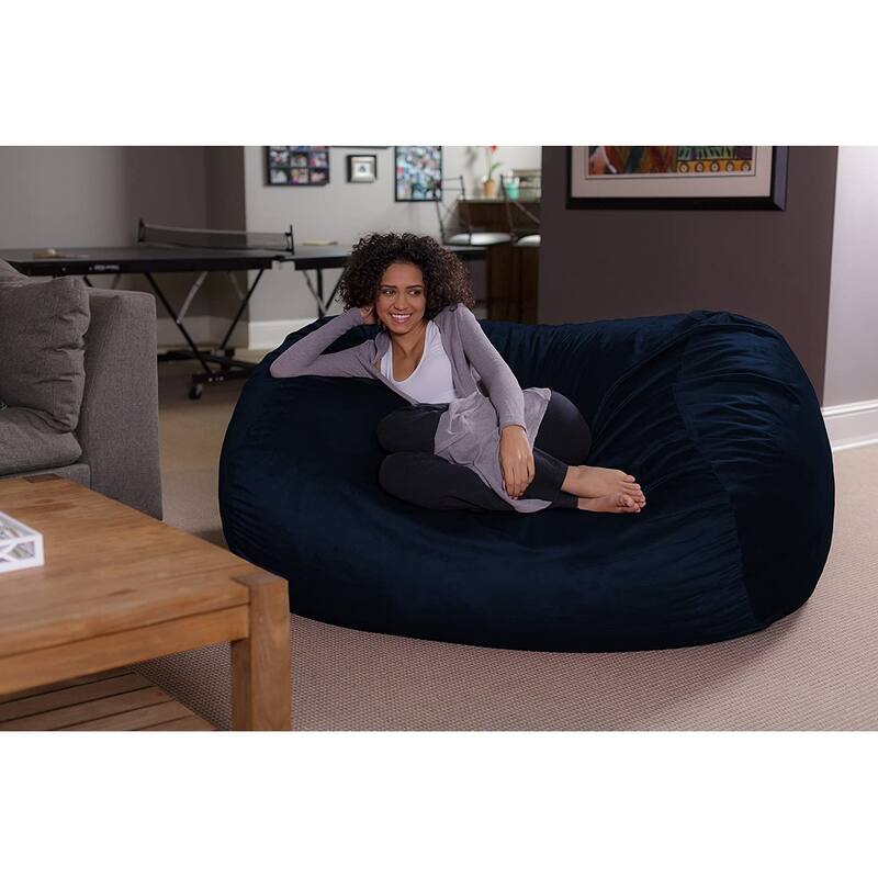 6-foot Bean Bag Lounger Large Memory Foam Bag Chair Lounger