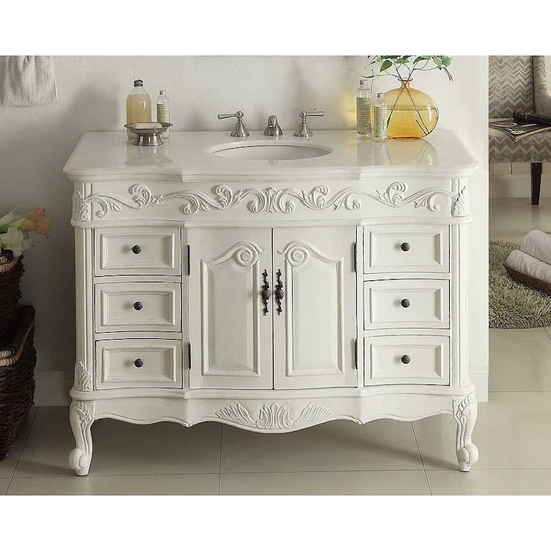 Benton Collection 48" Breston Single Sink Bathroom Vanity