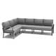 preview thumbnail 57 of 144, Aluminum Patio Outdoor Sectional Sofa Set with Fire Pit, Swivel Rocking Chairs and Ottomans