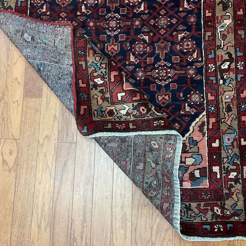 HERAT ORIENTAL Hand-knotted Tribal Persian Hamadan Wool Runner - 3'8" x 13'7'