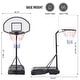 preview thumbnail 6 of 7, Aosom Portable Swimming Pool Basketball Hoop, 30 Inch Backboard with a Telescoping Height & All-Weather Build