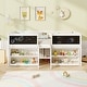 preview thumbnail 17 of 18, Kids Twin Size Low Loft Bed with Chalkboard 2 Step Ramp Ladder and 2 Tier Bookcase