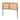Gilbert Ash Walnut Wood and Synthetic Rattan Headboard
