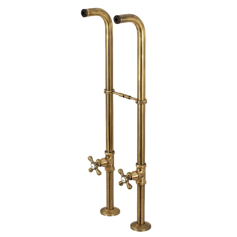 Kingston Brass Floor Mounted Supply Line with Stop Valve and Two