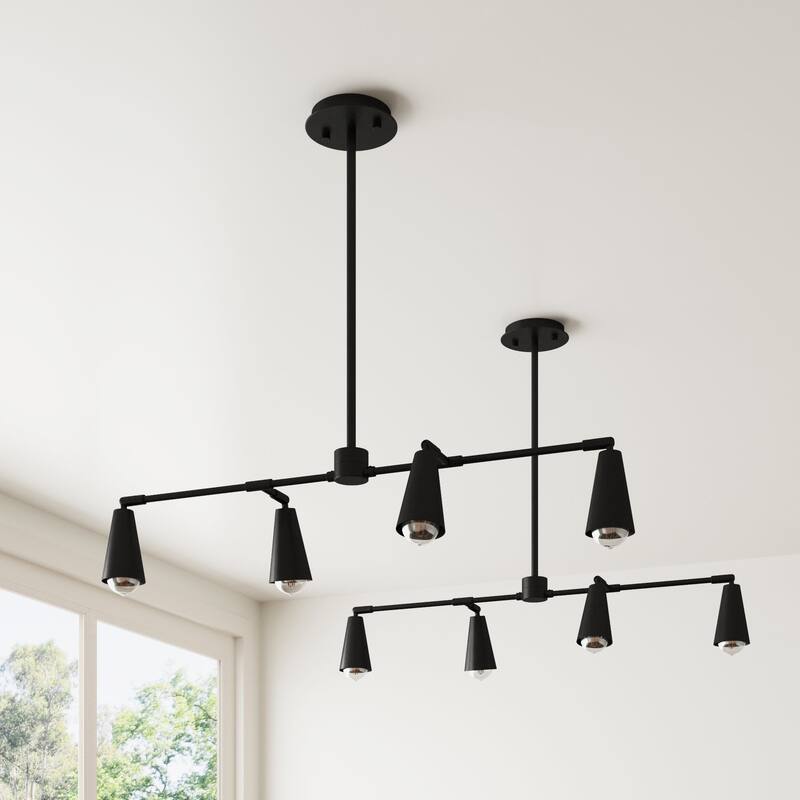 Nathan James Violet 4-Light Ceiling Track Light, Mid-Century Modern Flush Mount Spotlight Fixture