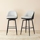 preview thumbnail 32 of 50, Glitzhome Modern 3-Piece Adjustable Bar Table Faux Leather Stool Pub Sets